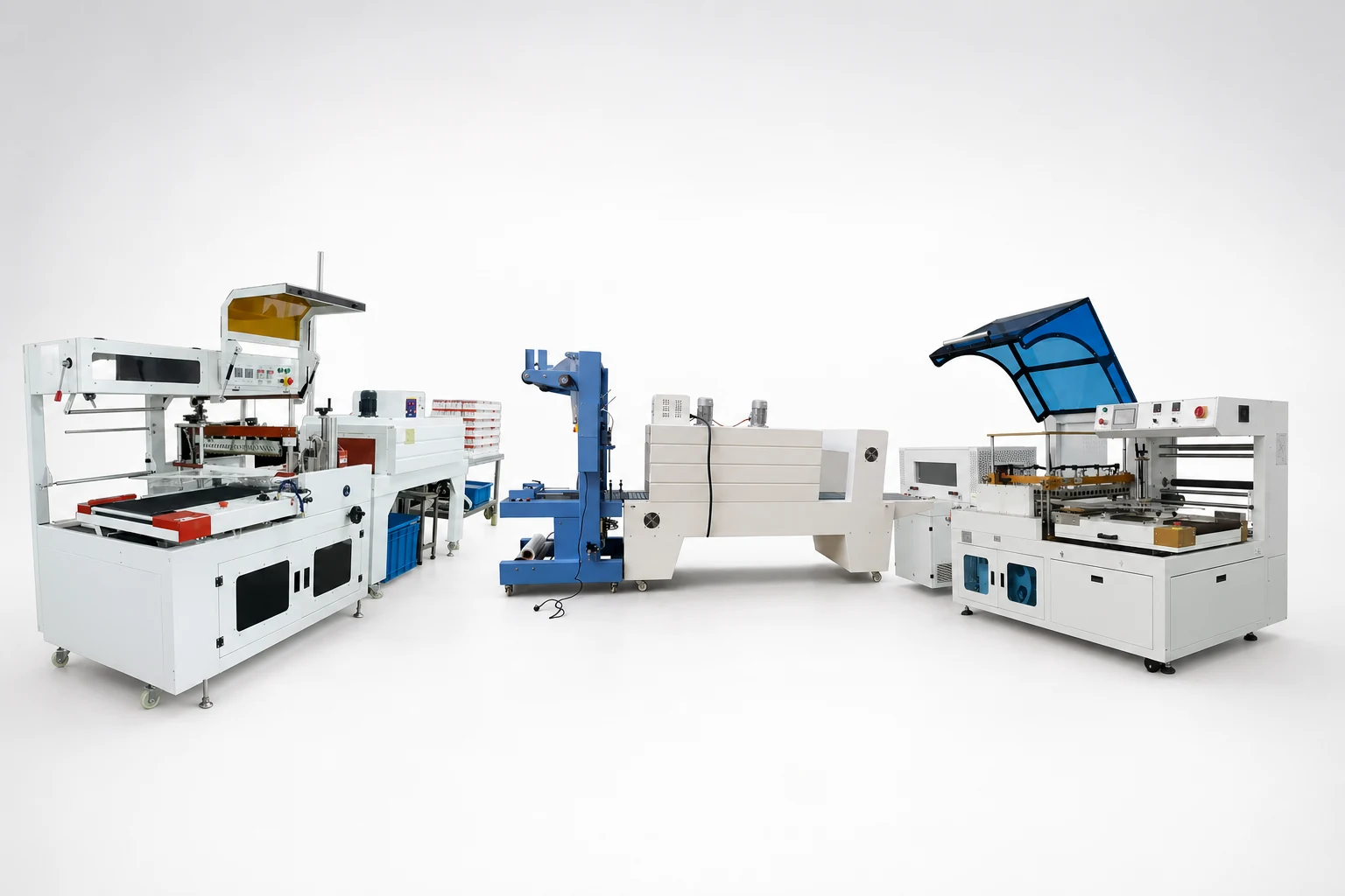 Heat shrink packaging machines