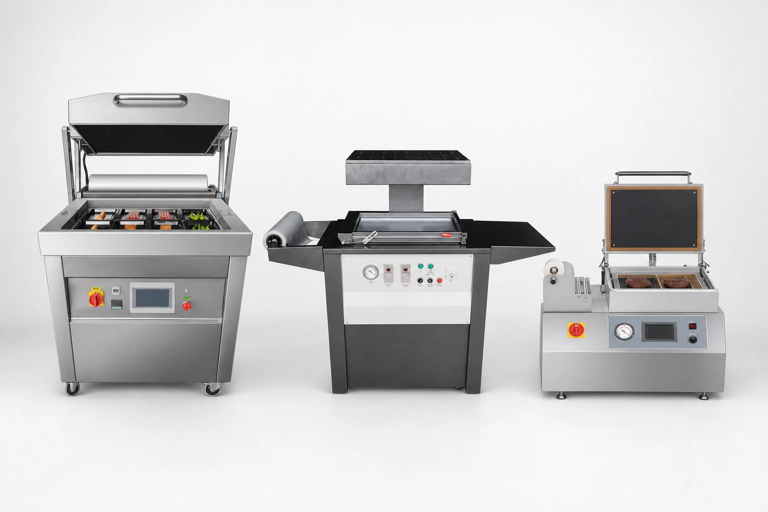 Skin packaging machines
