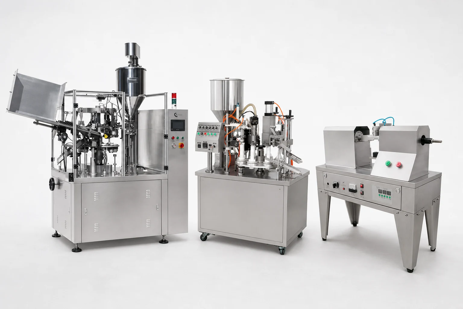 Tube end sealing machines